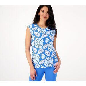 Gymwrap Everyday Tank With High Low‎ Hem Size XL Torn Bluebell A591664